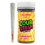 Zour Stash 10ct 2g Thca Liquid Diamond Pre Rolls - Juicy Peach