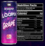 Looper D9 Soda Pop 50mg Cans - 4ct Case - Grape - Bandit Distribution