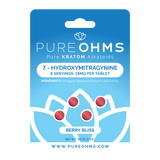 Pure Ohms 7 - Hydroxy Tabs 18mg - 4pk - 10ct Display - Berry Bliss - Bandit Distribution