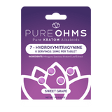 Pure Ohms 7-Hydroxy Tabs 18mg - 4pk - 10ct Display - Sweet Grape