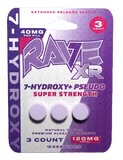 Rave Kratom XR 7 - Hydroxy+Pseudo Super Strength - 40mg Tabs - 3ct Pack - Bandit Distribution