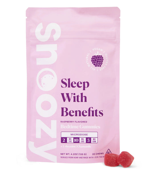 Snoozy Delta 9 THC Microdose Sleep Gummies (Sleep with Benefits) - 20c