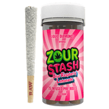 Zour Stash 10ct 2g Thca Liquid Diamond Pre Rolls - Blue Raspberry Lemonade - Bandit Distribution