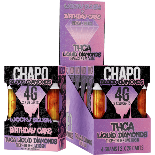 Chapo Extrax Blood Diamond 4g Duo Carts - Thca Liquid Diamonds+THCp+TH