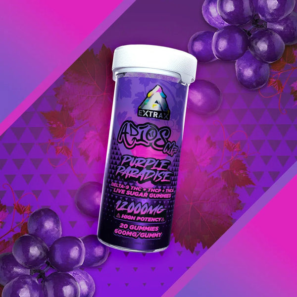 Delta Extrax - Adios MF THCa Live Sugar 12000mg Gummies - Purple Parad