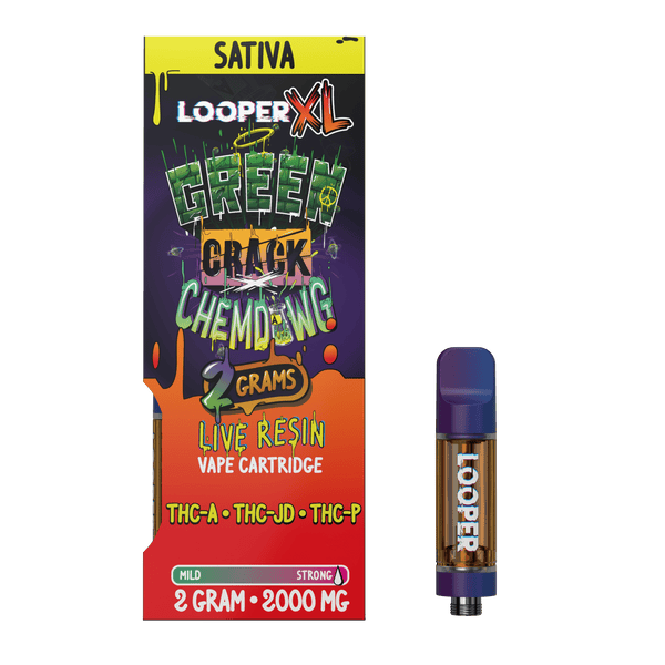 Looper XL Series Live Resin 2g Carts - Green Crack x Chemdawg (THCA